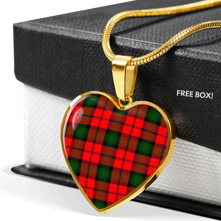 Scottish Kerr Modern Clan Tartan Necklace Heart Tartan Plaid 6
