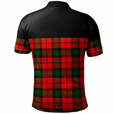 Scottish Kerr Modern Clan Tartan Polo Shirt - Horizontal Style Back Side Tartan Plaid