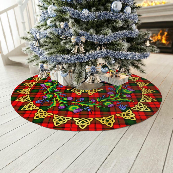 Scottish Kerr Modern Clan Tartan Thistle Celtic Knot Christmas Tree Skirt No Tassels Tartan Plaid 3