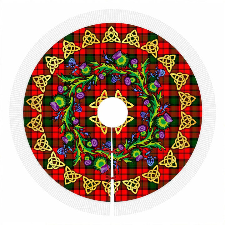 Scottish Kerr Modern Clan Tartan Thistle Celtic Knot Christmas Tree Skirt Tassels Tartan Plaid 1