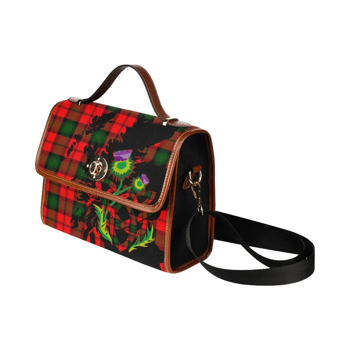 Scottish Kerr Modern Clan Tartan Waterproof Canvas Bag With Thistle Tartan Plaid 4