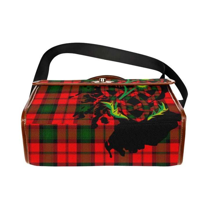 Scottish Kerr Modern Clan Tartan Waterproof Canvas Bag With Thistle Tartan Plaid 5