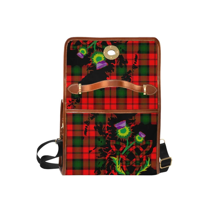 Scottish Kerr Modern Clan Tartan Waterproof Canvas Bag With Thistle Tartan Plaid 6