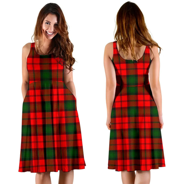 Scottish Kerr Modern Clan Tartan Women Midi Dress