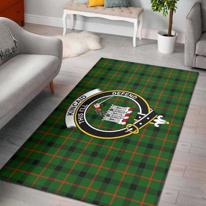 Scottish Kincaid Clan Crest Tartan Area Rug Tartan Plaid 1