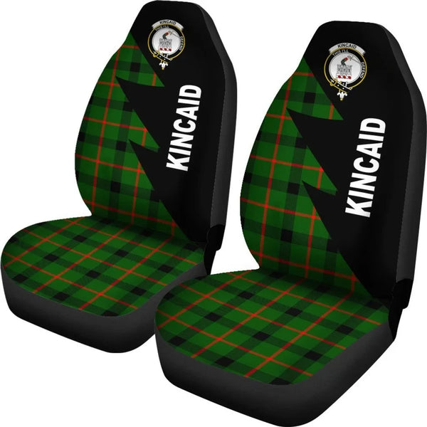Scottish Kincaid Clan Crest Tartan Car Seat Covers - Flash Style 2