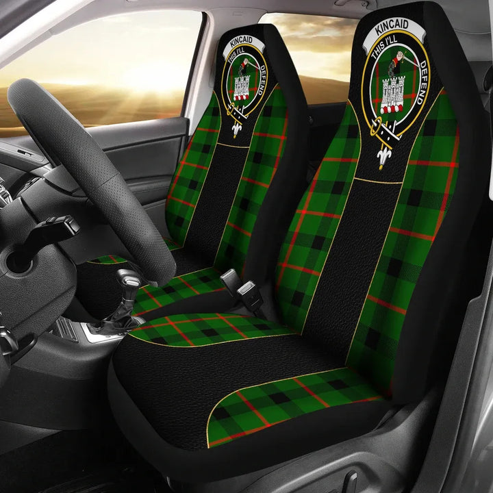 Scottish Kincaid Clan Crest Tartan Car Seat Covers - Special Style 1