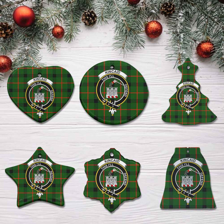 Scottish Kincaid Clan Crest Tartan Ceramic Ornament All Tartan Plaid