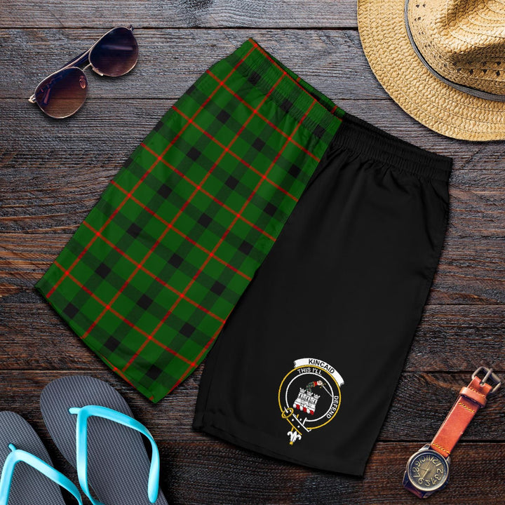 Scottish Kincaid Clan Crest Tartan Half of Me Men's Shorts