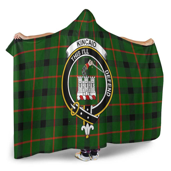 Scottish Kincaid Clan Crest Tartan Hooded Blanket Tartan Plaid 2