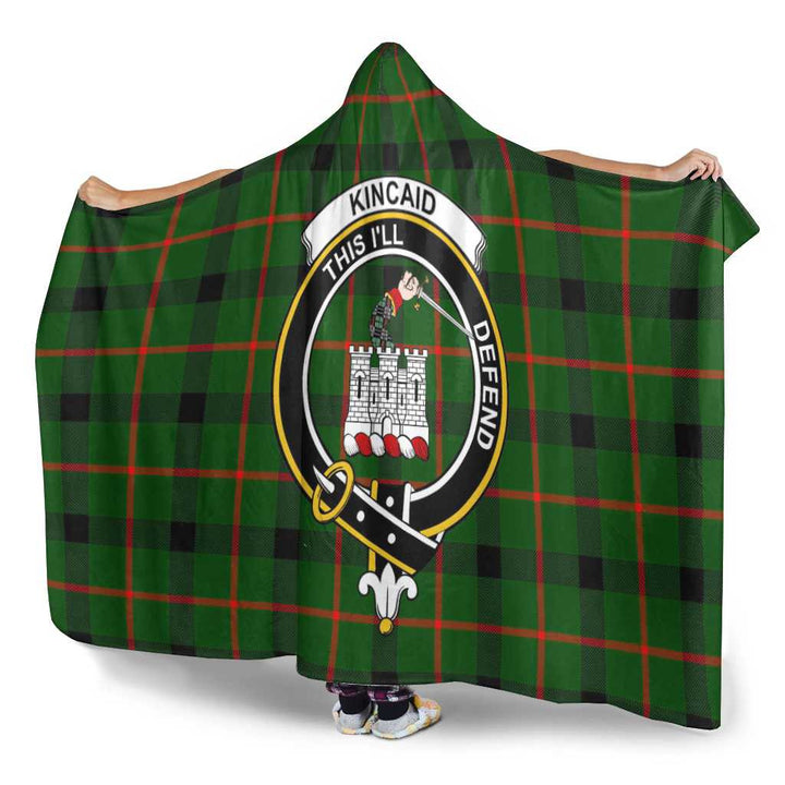 Scottish Kincaid Clan Crest Tartan Hooded Blanket Tartan Plaid 3