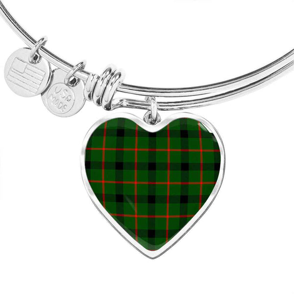 Scottish Kincaid Modern Clan Tartan Bangle Heart Tartan Plaid 1