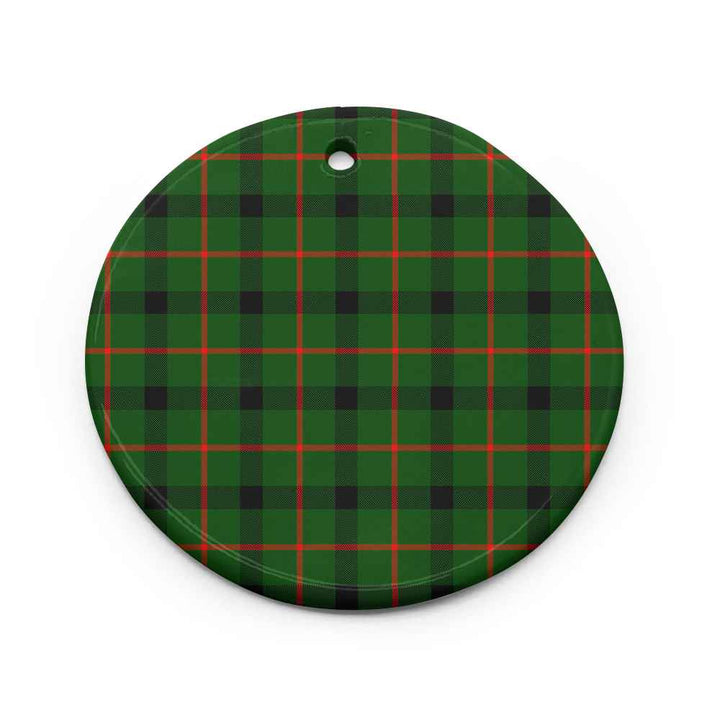 Scottish Kincaid Modern Clan Tartan Ceramic Ornament Circle Shape Tartan Plaid