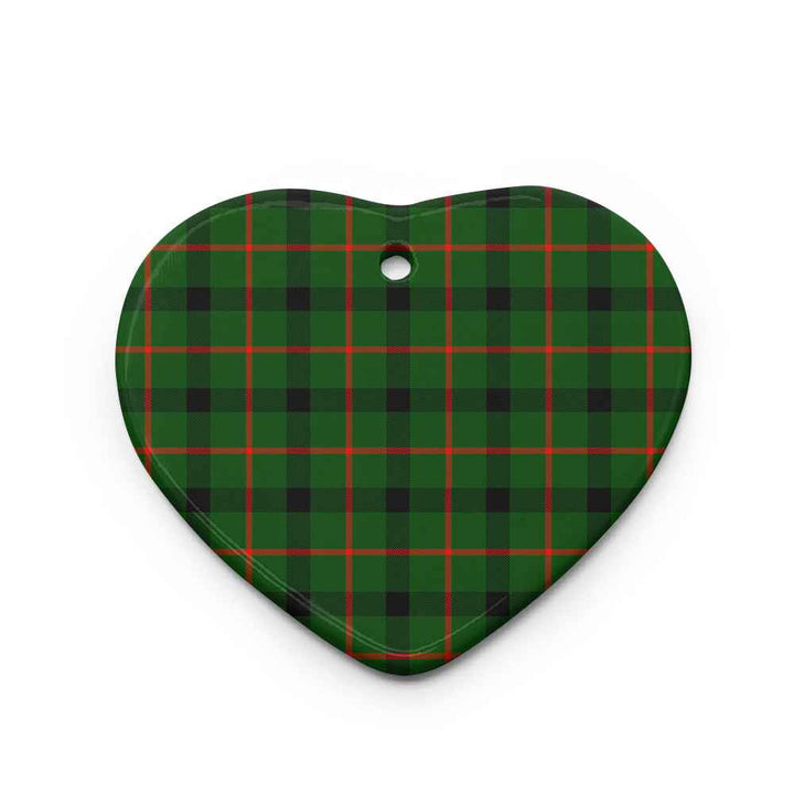 Scottish Kincaid Modern Clan Tartan Ceramic Ornament Heart Shape Tartan Plaid