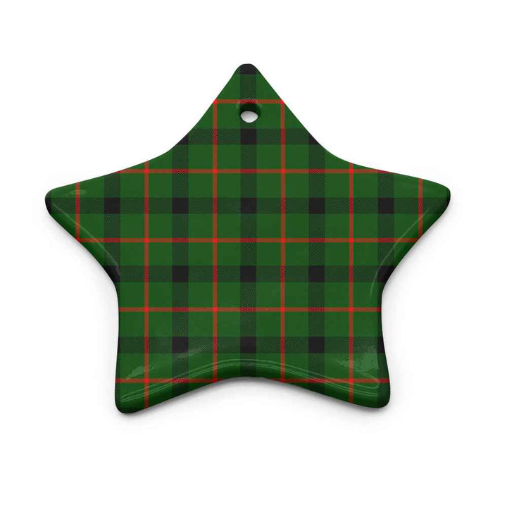 Scottish Kincaid Modern Clan Tartan Ceramic Ornament Star Shape Tartan Plaid