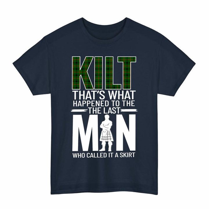 Scottish Kincaid Modern Clan Tartan Funny Scotland Kilt T-Shirt Tartan Plaid Navy Color