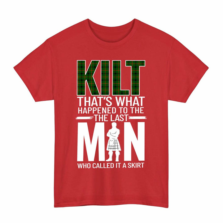Scottish Kincaid Modern Clan Tartan Funny Scotland Kilt T-Shirt Tartan Plaid Red Color