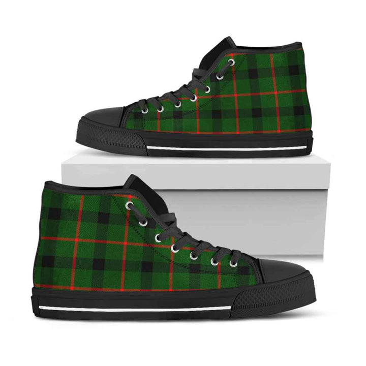 Scottish Kincaid Modern Clan Tartan High Top Shoes Black Sole Tartan Plaid
