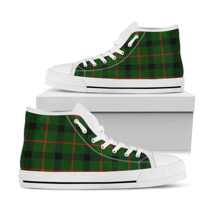 Scottish Kincaid Modern Clan Tartan High Top Shoes White Sole Tartan Plaid