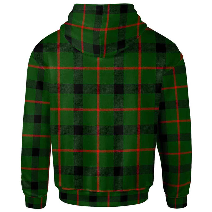 Scottish Kincaid Modern Clan Tartan Hoodie Back Side Tartan Plaid