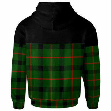 Scottish Kincaid Modern Clan Tartan Hoodie - Horizontal Style Back Side Tartan Plaid