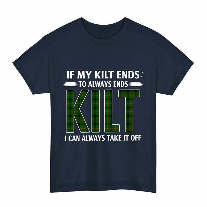 Scottish Kincaid Modern Clan Tartan Kilt Pride T-Shirt Tartan Plaid Navy Color