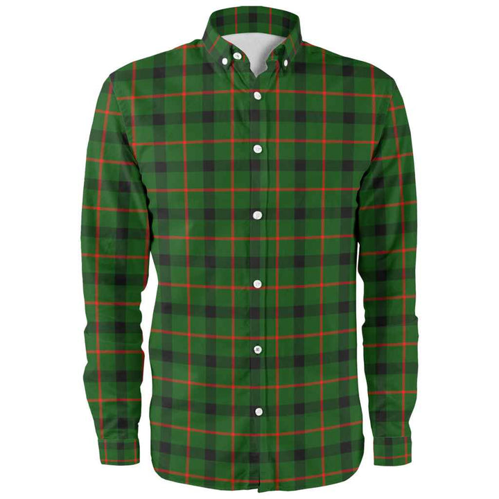 Scottish Kincaid Modern Clan Tartan Long Sleeve Shirt Front Side Tartan Plaid