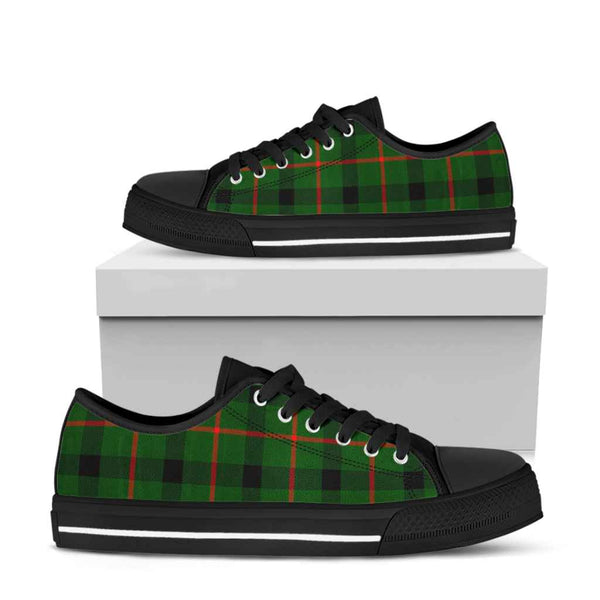 Scottish Kincaid Modern Clan Tartan Low Top Shoes Black Sole Tartan Plaid