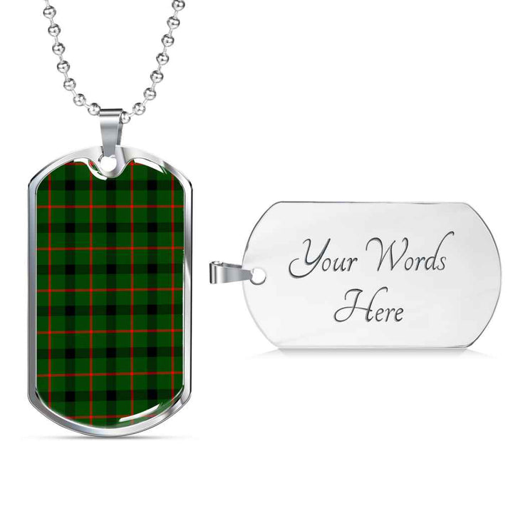 Scottish Kincaid Modern Clan Tartan Military Dog Tag Necklace Tartan Plaid 3