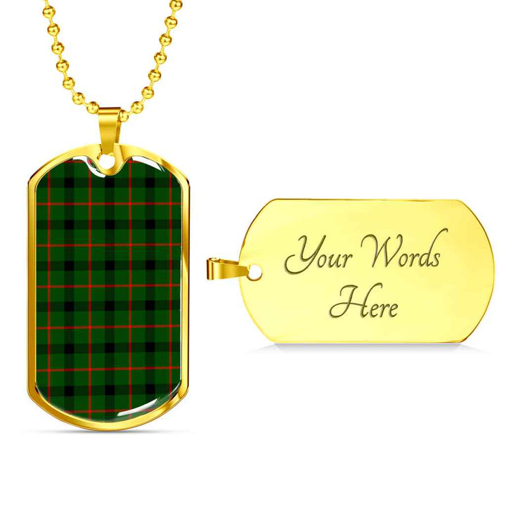 Scottish Kincaid Modern Clan Tartan Military Dog Tag Necklace Tartan Plaid 4