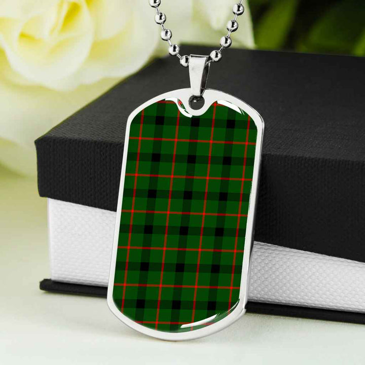 Scottish Kincaid Modern Clan Tartan Military Dog Tag Necklace Tartan Plaid 5