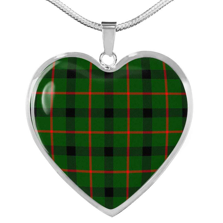 Scottish Kincaid Modern Clan Tartan Necklace Heart Tartan Plaid 1