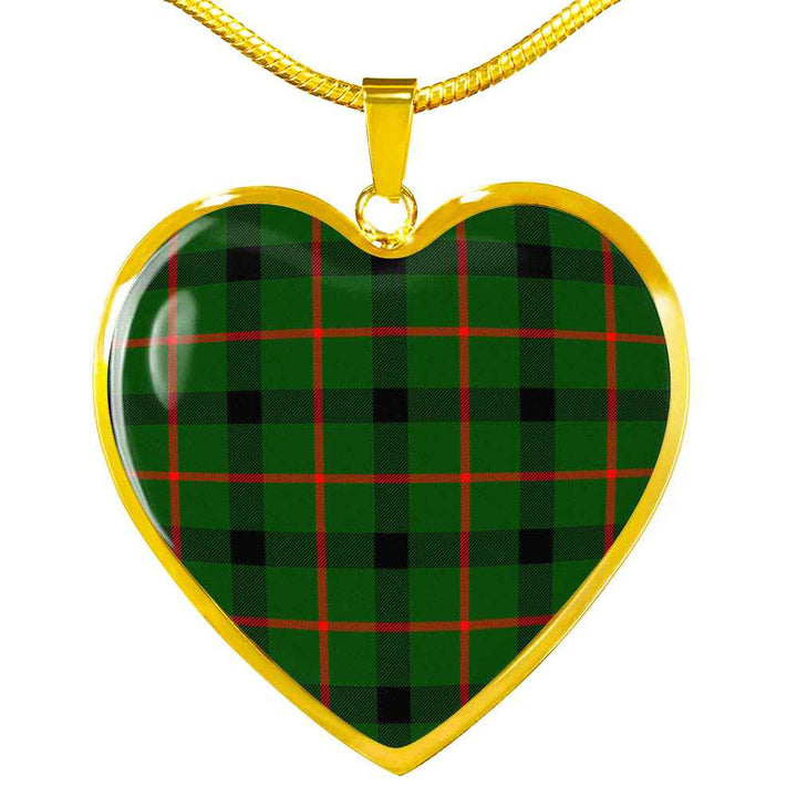 Scottish Kincaid Modern Clan Tartan Necklace Heart Tartan Plaid 2
