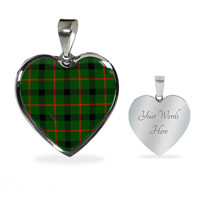 Scottish Kincaid Modern Clan Tartan Necklace Heart Tartan Plaid 3