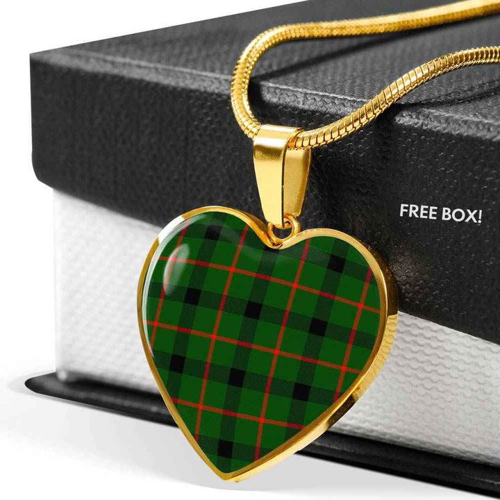 Scottish Kincaid Modern Clan Tartan Necklace Heart Tartan Plaid 6