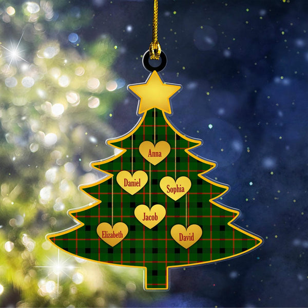 Scottish Kincaid Modern Clan Tartan Ornament Custom Family Christmas Tree Tartan Plaid 1