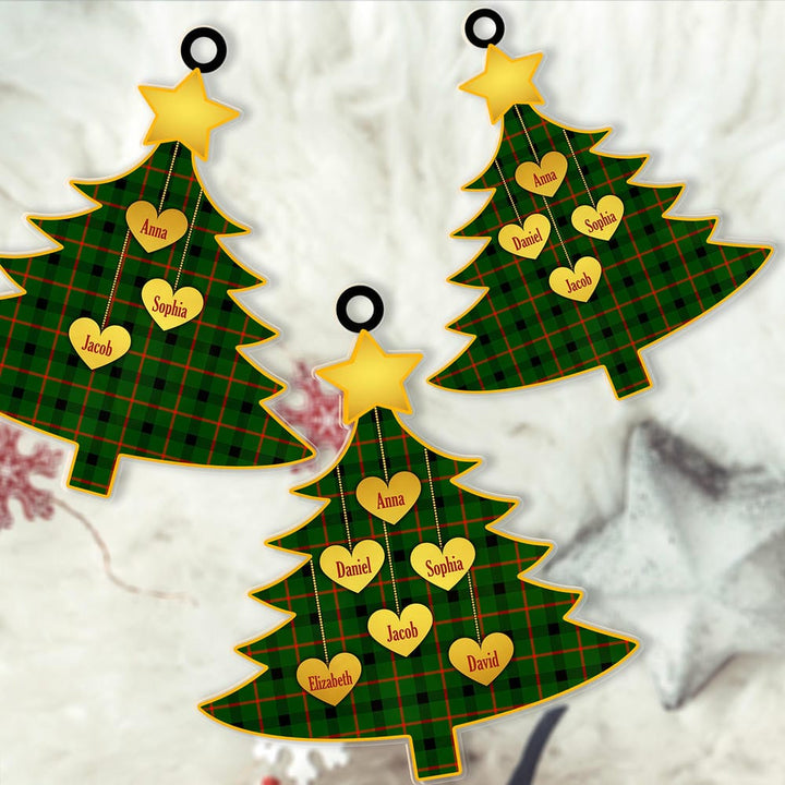 Scottish Kincaid Modern Clan Tartan Ornament Custom Family Christmas Tree Tartan Plaid 2