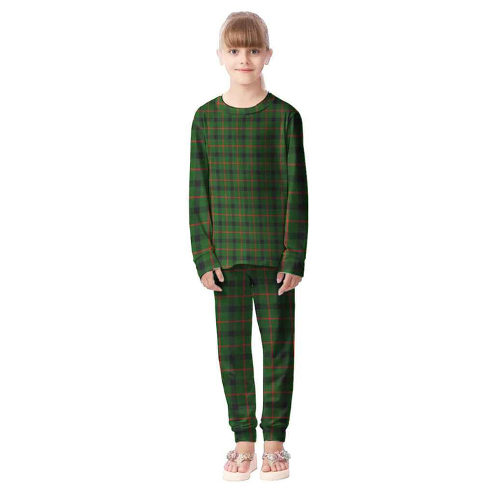 Scottish Kincaid Modern Clan Tartan Pajama Set Kid Front Side Tartan Plaid