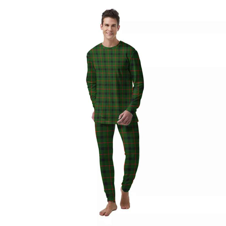 Scottish Kincaid Modern Clan Tartan Pajama Set  Men Front Side Tartan Plaid
