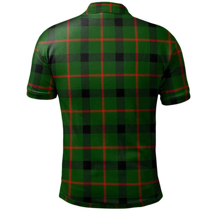 Scottish Kincaid Modern Clan Tartan Polo Shirt Back Side Tartan Plaid