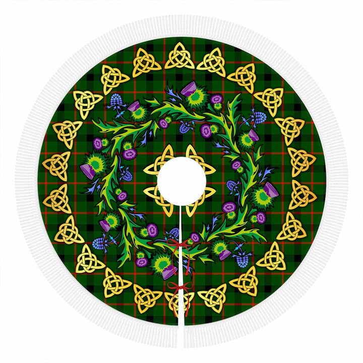Scottish Kincaid Modern Clan Tartan Thistle Celtic Knot Christmas Tree Skirt Tassels Tartan Plaid 1