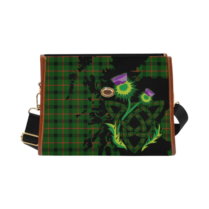 Scottish Kincaid Modern Clan Tartan Waterproof Canvas Bag With Thistle Tartan Plaid 1