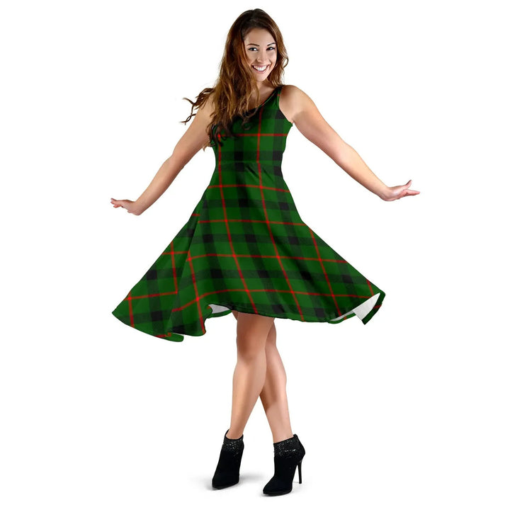 Scottish Kincaid Modern Clan Tartan Women Midi Dress