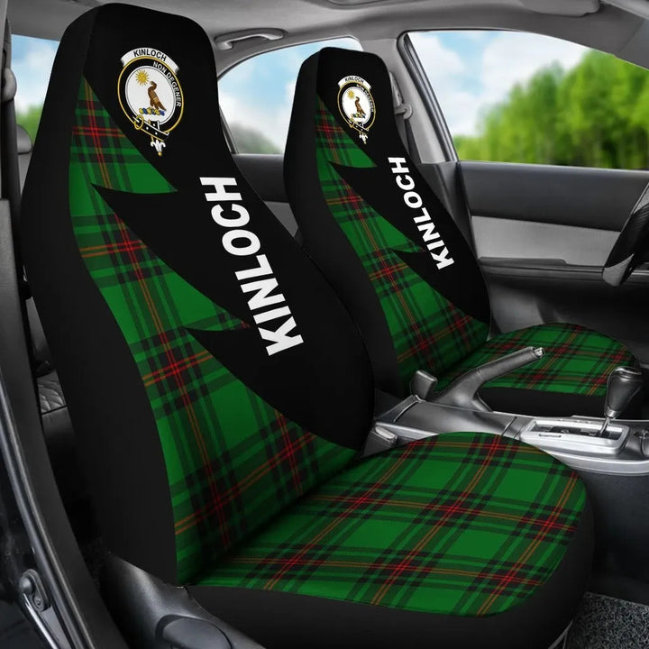 Scottish Kinloch Clan Crest Tartan Car Seat Covers - Flash Style 3