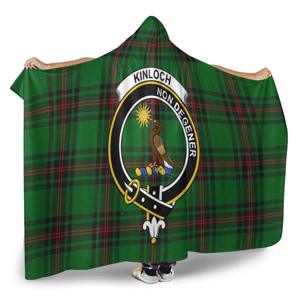 Scottish Kinloch Clan Crest Tartan Hooded Blanket Tartan Plaid 2