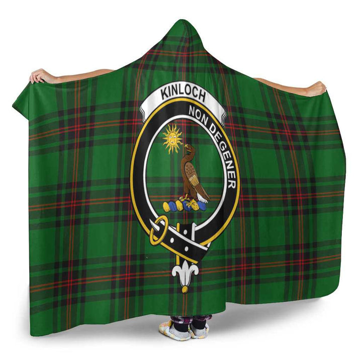 Scottish Kinloch Clan Crest Tartan Hooded Blanket Tartan Plaid 2
