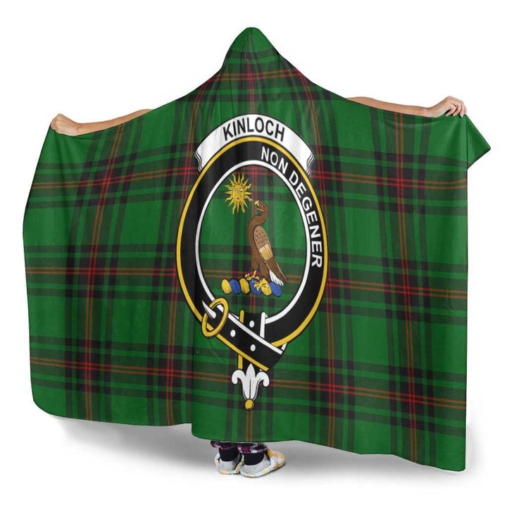 Scottish Kinloch Clan Crest Tartan Hooded Blanket Tartan Plaid 3