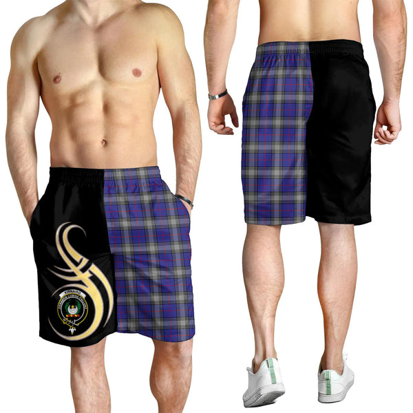 Scottish Kinnaird Clan Crest Tartan Believe in Me Men's Shorts