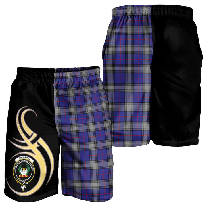 Scottish Kinnaird Clan Crest Tartan Believe in Me Men's Shorts