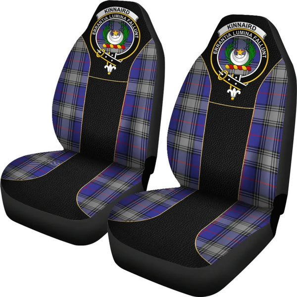 Scottish Kinnaird Clan Crest Tartan Car Seat Covers - Special Style 2